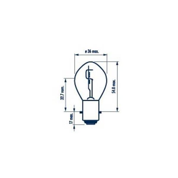 1X Lampadina Narva S2 Abbagliante 12V 35/35W Ba20D Alogena 495313000-image