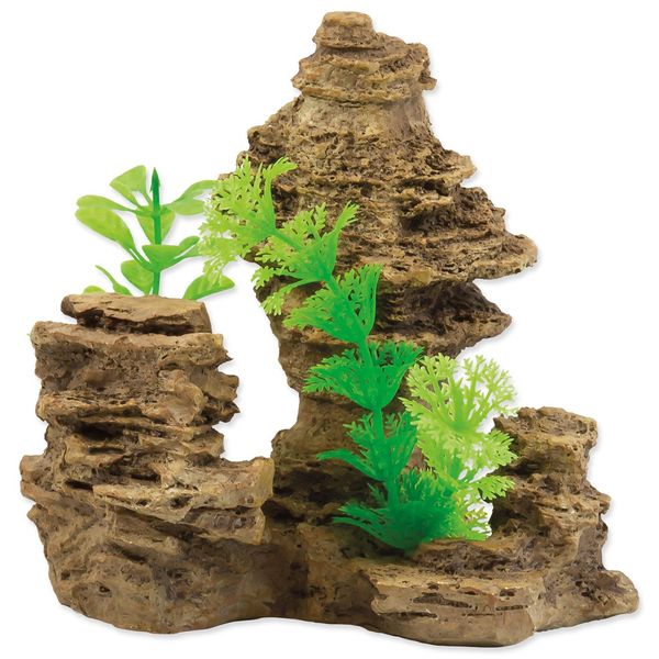 Decorazione Aqua Excellent Roccia Con Pianta 14 Cm 1 Pz-image