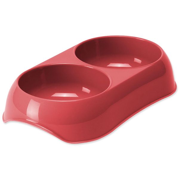 Ciotola Doppia Magic Cat Plastica Rossa 400 Ml-image