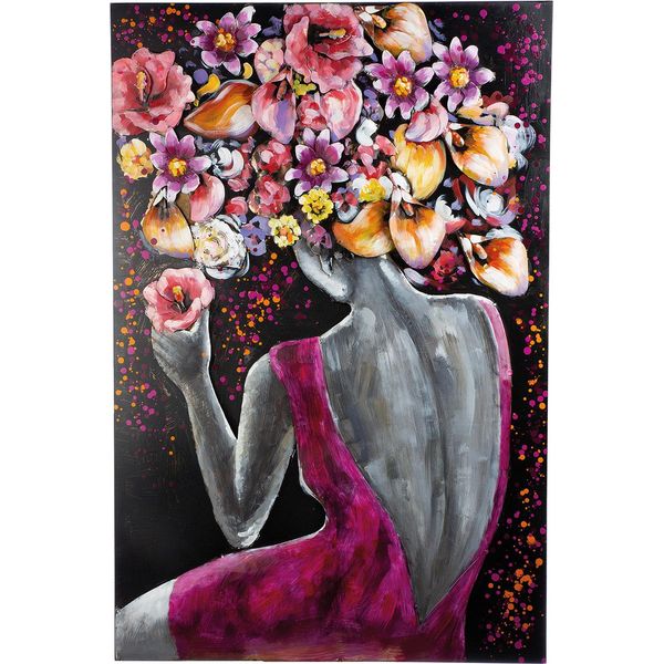 Gilde Gilde Gallery, Bild, Rechteckig, "Florenzia"", Fraumotiv, Metall, Pink, Ve 1, L. 5 Cm, B. 80 Cm, H. 120 Cm 38362"-image