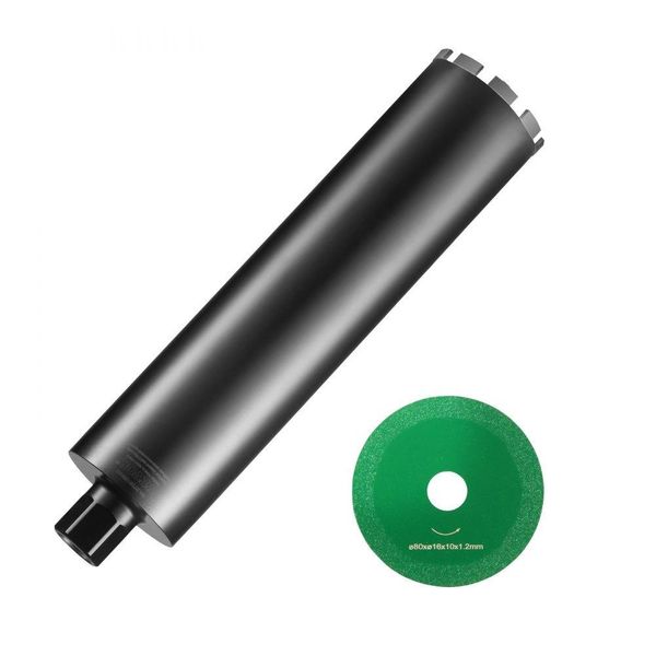 Carotatrice Diamantata - Carotatrice Diamantata A Umido 108 Mm - Carotatrice Per Calcestruzzo Profondità Di Foratura 355 Mm Con Lama - Filettatura Interna 1-1/4 Pollici-7 - Saldatura Laser - Carotatrice Diamantata A Umido Per Mattoni In Calcestruzzo-image