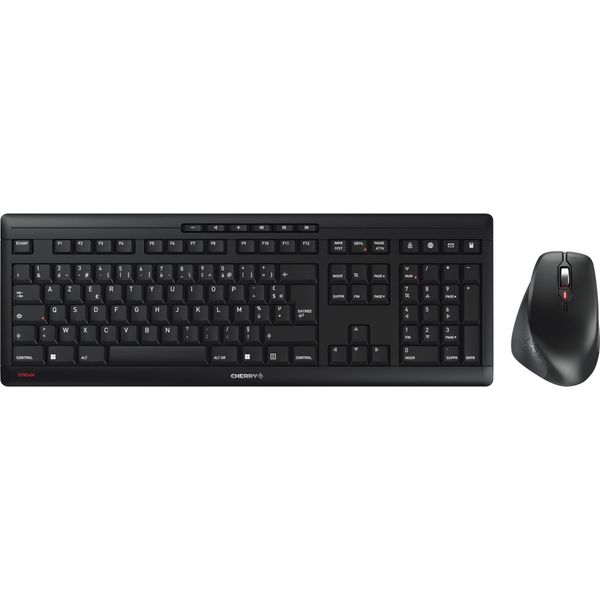 Cherry Stream Desktop Comfort - Set Di Tastiera E Mouse - 100% - Full Size - Senza Fili - 2,4 Ghz - Azerty - Francese --image