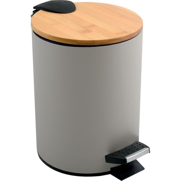 Spirella Cestino Per Cosmetici Da 3 Litri In Acciaio Inox Con Meccanismo Di Chiusura Morbida E Cestino Interno Adonis Cestino Per Bagno Cestino Per Rifiuti A Chiusura Morbida Taupe-image