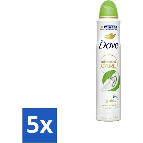 Dove Deodorant Spray - Cetriolo E Tè Verde - 200 Ml - Confezione Risparmio - 5 Pezzi-image