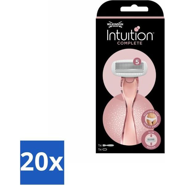 Rasoio Wilkinson Sword - Intuition Complete - Efficiente - 1 Rasoio - Confezione Valore - 20 Pezzi-image