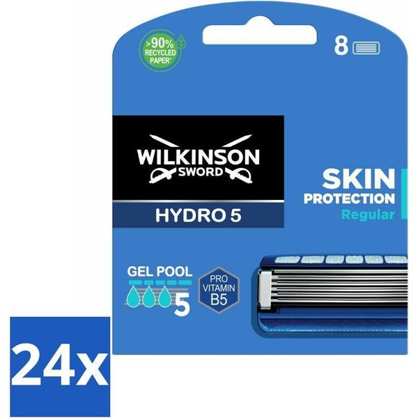 Wilkinson Sword - Lame Di Ricambio - Hydro 5 Skin Protection - Protezione - 8 Lame - Confezione Risparmio - 24 Pezzi-image