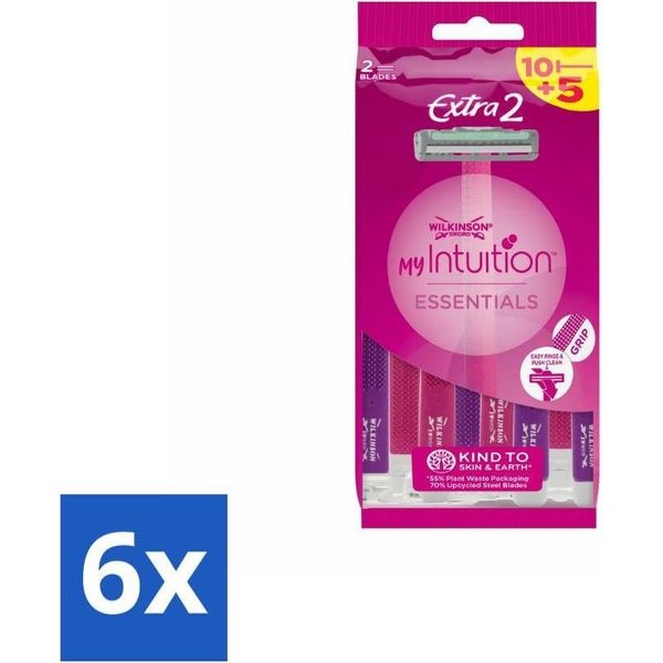 Wilkinson - Rasoio Usa E Getta - Extra 2 Beauty - Extra Comfort - 15 Lame - Confezione Risparmio - 6 Pezzi-image