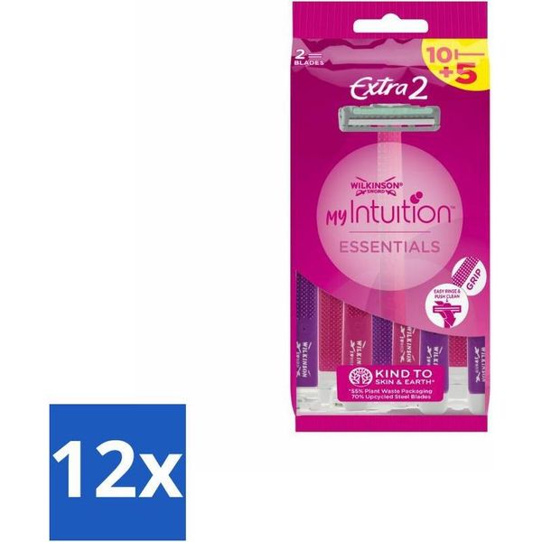 Wilkinson - Rasoio Usa E Getta - Extra 2 Beauty - Extra Comfort - 15 Lame - Confezione Risparmio - 12 Pezzi-image