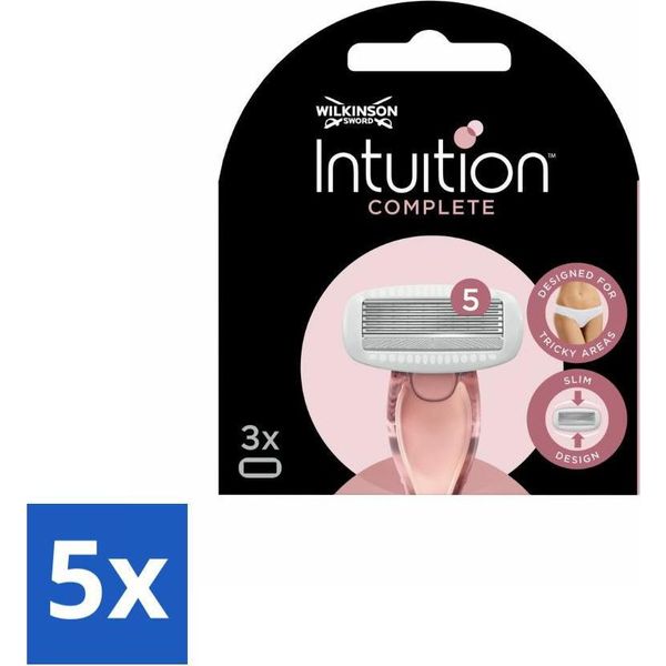 Wilkinson Sword - Lame Di Ricambio - Intuition Complete - Compatibili - 3 Lame - Confezione Risparmio - 5 Pezzi-image