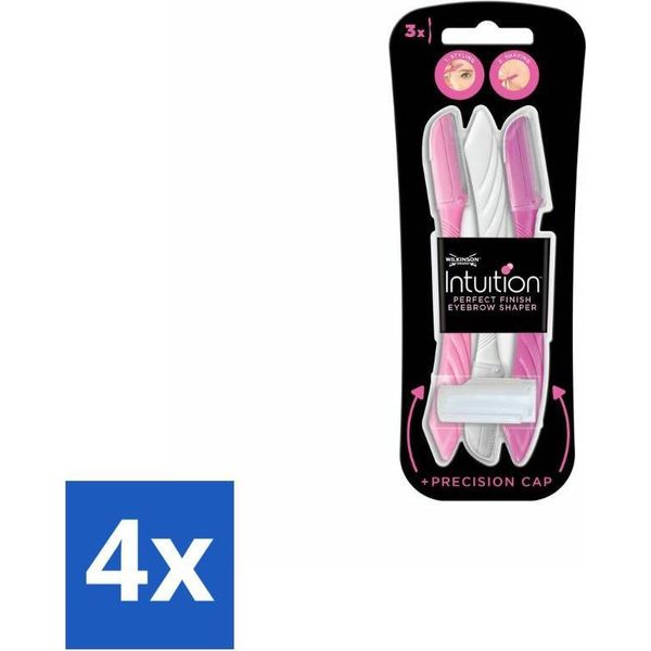 Wilkinson Intuition - Lame Di Ricarica - Modellatore Di Sopracciglia - Precisione - 3 Lame - Confezione Risparmio - 4 Pezzi-image