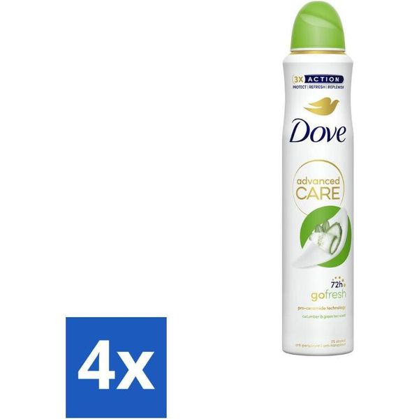 Dove Deodorant Spray - Cetriolo E Tè Verde - 200 Ml - Confezione Risparmio - 4 Pezzi-image