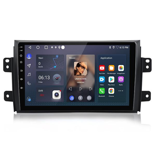 Autoradio Dab+ Carplay Android 14 Per Suzuki SX4 Fiat Sedici 2006-2013 Gps Navi Wifi 4G-LTE Bt Swc Usb Dsp 8-Core 6GB+128GB-image