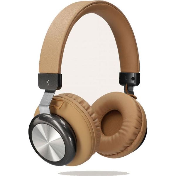 Ksix Retro 2 Cuffie Wireless Retro 2 Cuffie, Radio Fm, Scheda Sd, Fino A 8 Ore Di Autonomia, Marrone-image
