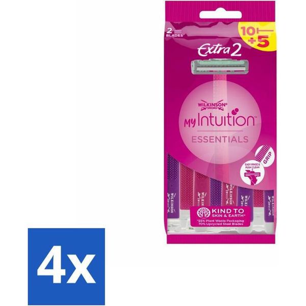 Wilkinson - Rasoio Usa E Getta - Extra 2 Beauty - Extra Comfort - 15 Lame - Confezione Risparmio - 4 Pezzi-image