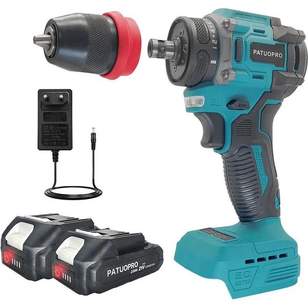 Avvitatore A Batteria, Coppia 100 N.M, Motore Brushless, Batteria 2STK 2.0Ah, Eu-image