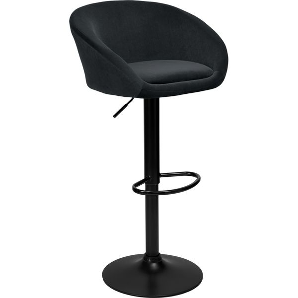 Paterson Bar Hocker In Velluto Nero-image