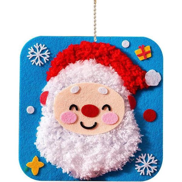 Inf Kit Pittura A Filo Fai Da Te Babbo Natale - Cucito Feltro Decorazione Natale-image