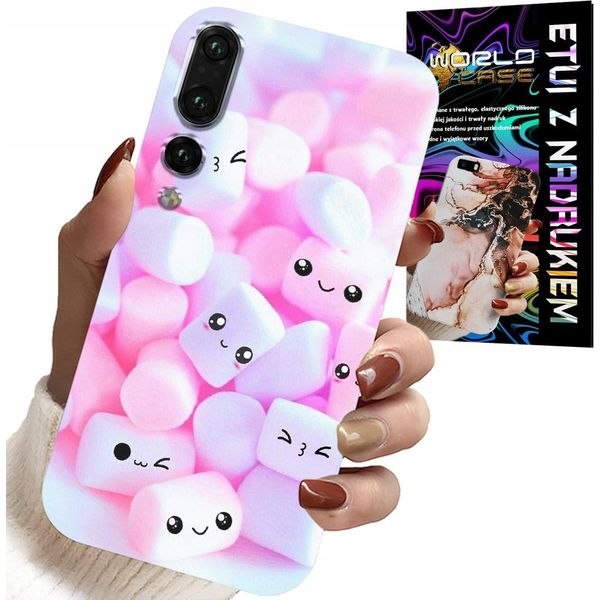 Custodia Per Huawei P20 Plus - Motivo Marshmallow Dolce, Custodia, Retro-image