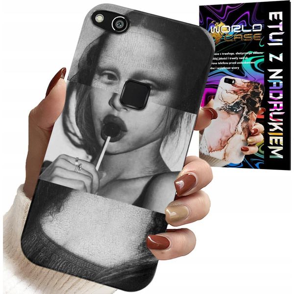 Custodia Per Huawei P9 Lite 2016 - Mona Lisa Con Lecca Lecca Design Moda Custodia-image