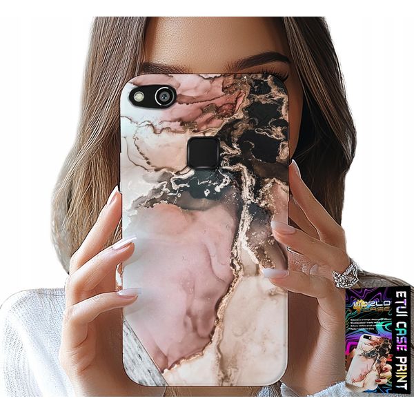 Custodia Per Huawei P10 Lite - Elegante Marmo Design Di Tendenza + Vetro-image