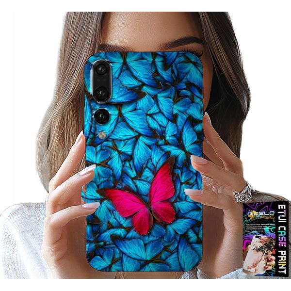 Custodia Per Huawei P20 Plus - Farfalla Blu, Farfalla, Design Femminile-image