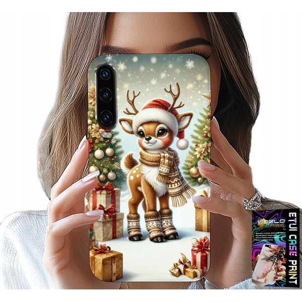 Custodia Per Huawei P30 - Renna, Disegni Natalizi + Vetro-image