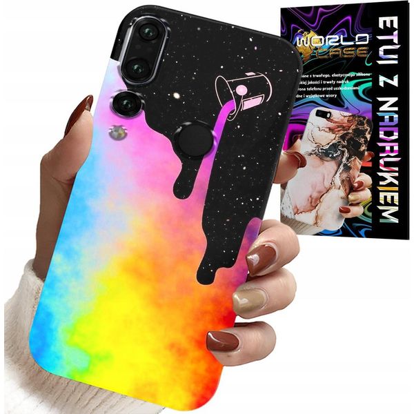 Custodia Per Huawei P20 Pro - Motivi Colorati Arcobaleno, Vernice + Pellicola-image