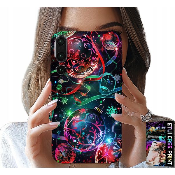 Custodia Per Huawei P20 Plus - Baubles Natalizi, Albero Di Natale, Custodia + Pellicola-image