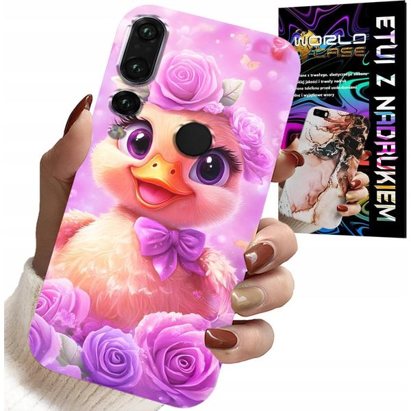 Custodia Per Huawei P20 Pro - Simpatica Anatra, Anatra Su Sfondo Rosa-image
