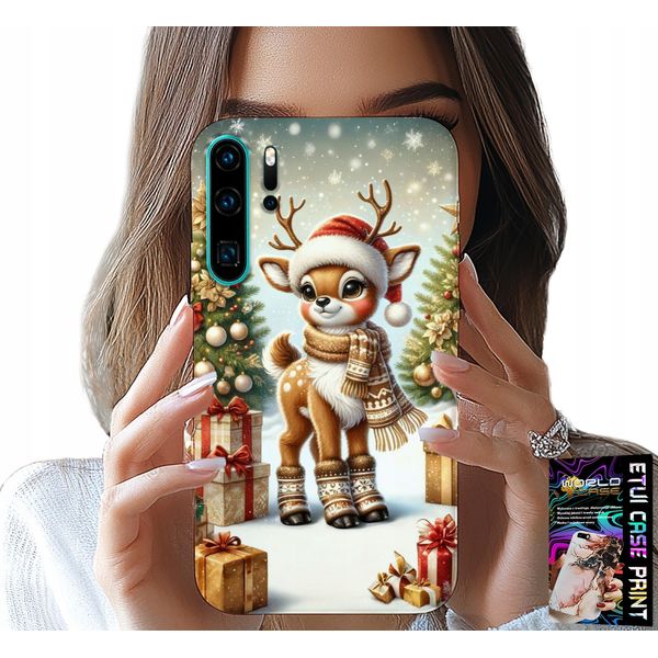 Custodia Per Huawei P30 Pro - Renna, Disegni Natalizi + Lamina-image