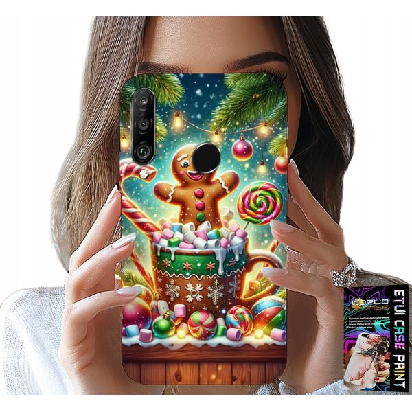 Custodia Per Huawei P30 Lite - Disegni Natalizi Di Pan Di Zenzero + Vetro-image