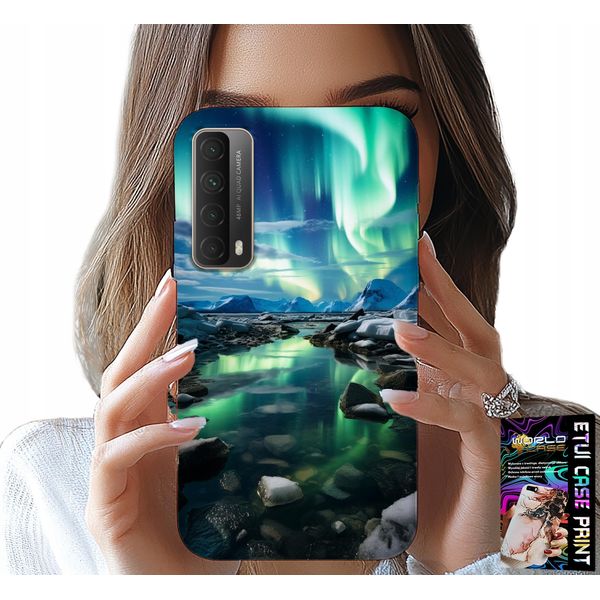 Custodia Per Huawei P Smart 2021 - Custodia Alaska Aurora Boreale + Vetro-image