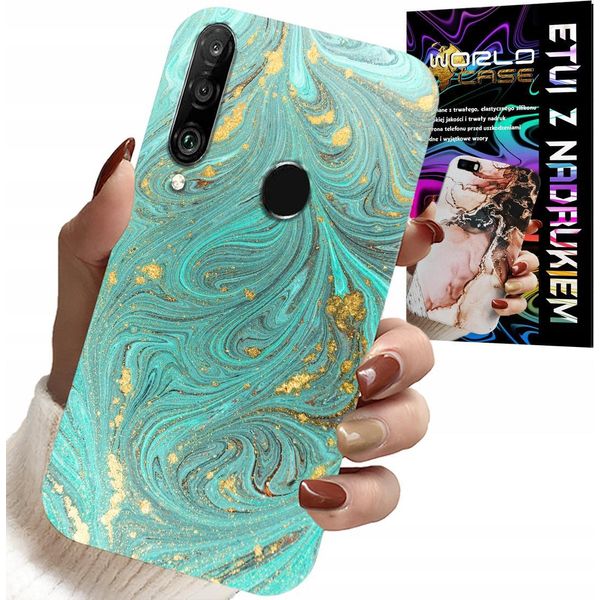 Custodia Per Huawei P30 Lite - Motivi Marmorizzati + Vetro Temperato-image