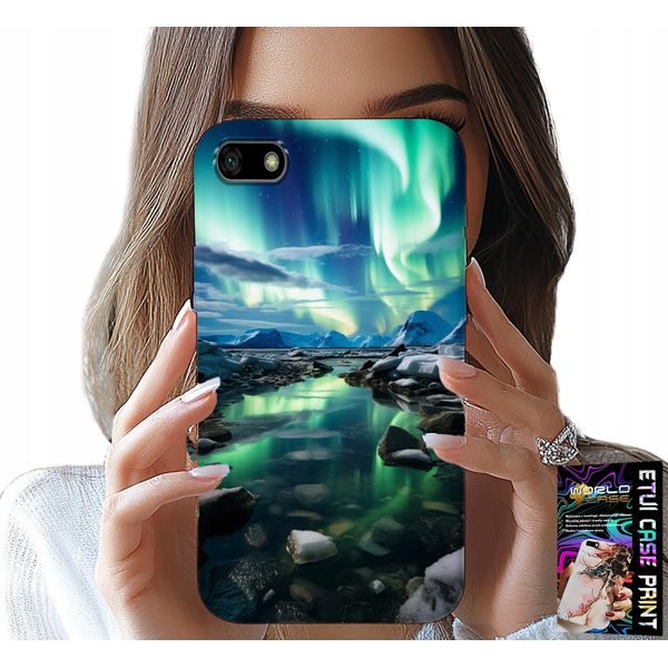 Custodia Per Huawei Y5 2018 - Alaska Aurora Boreale Stagno Custodia + Vetro-image