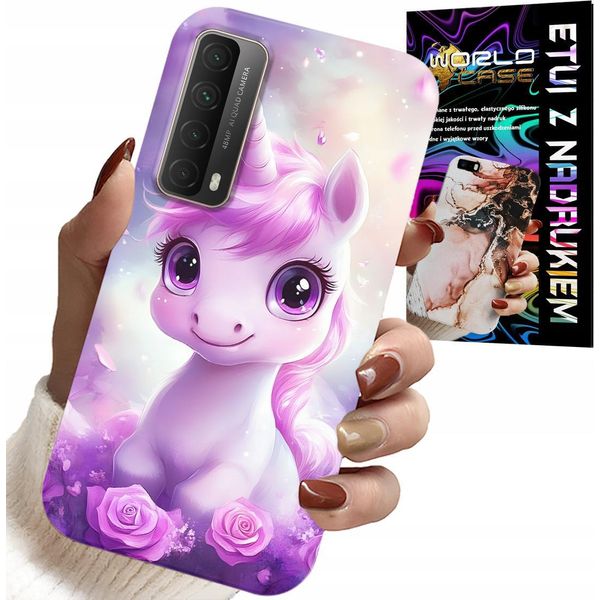 Custodia Per Huawei P Smart 2021 - Simpatico Unicorno, Design Per Custodia Per Bambini-image