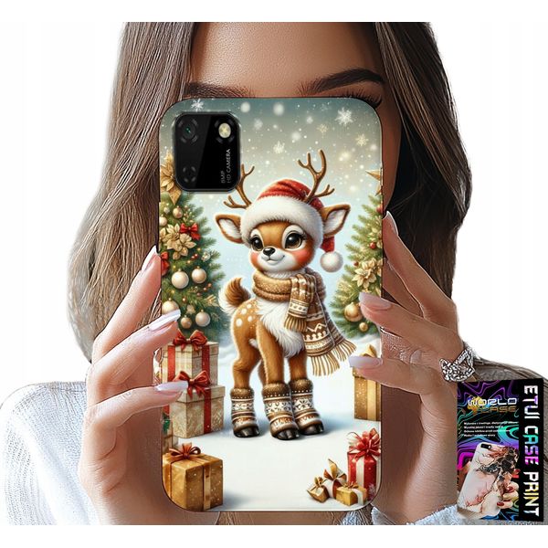 Custodia Per Huawei Y5P - Renna, Disegni Natalizi + Vetro-image