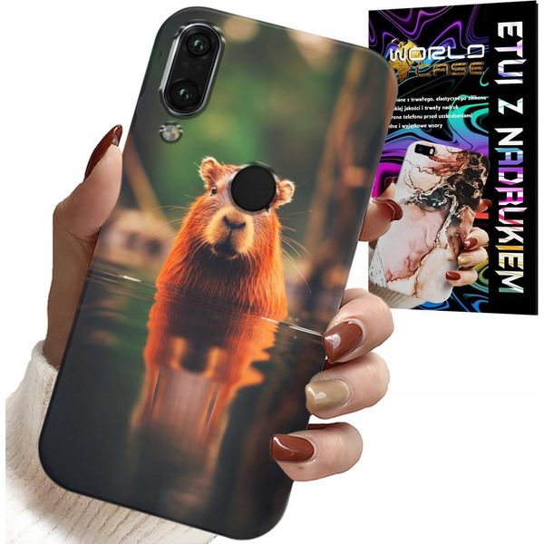 Custodia Per Huawei Y7 2019 - Dolce Capibara, Capibara, Disegni Multipli-image