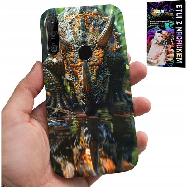 Custodia Per Huawei P30 Lite - Custodia Per Dino Dinosauro Triceratopo-image