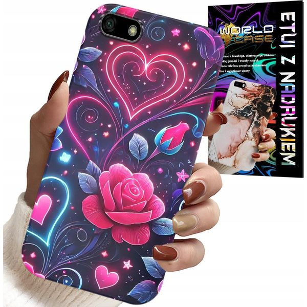 Custodia Per Huawei Y5 2018 - Cuore, Rosa, Custodia Teeny + Vetro-image