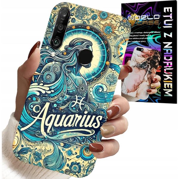 Custodia Per Huawei P30 Lite - Segno Zodiacale, Acquario, Retro Astronomico-image