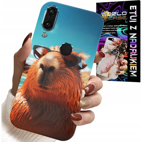 Custodia Per Huawei P Smart 2019 - Dolce Capibara, Custodia Capibara + Vetro-image