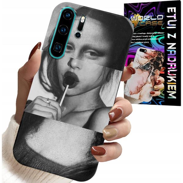 Custodia Per Huawei P30 Pro - Mona Lisa Con Lecca Lecca Custodia Fashion Designs-image