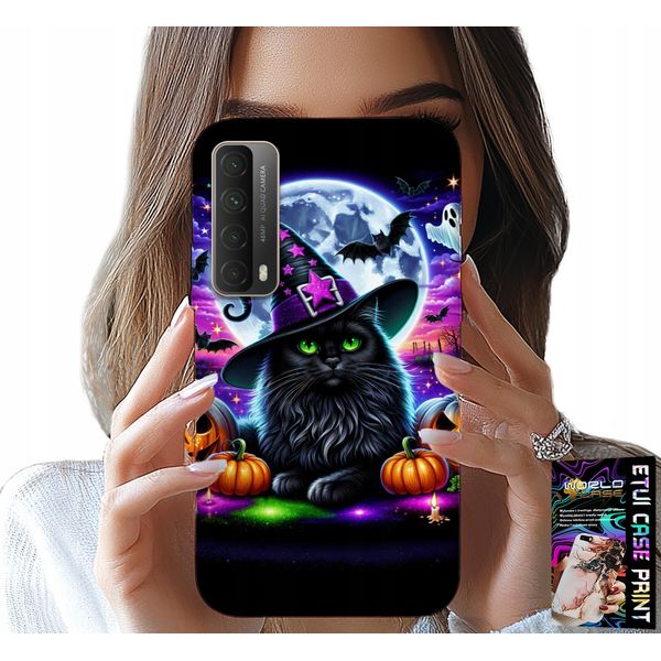Custodia Per Huawei P Smart 2021 - Gatto Nero Halloween Salem Pumpkin Designs-image