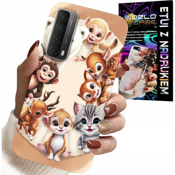 Custodia Per Huawei P Smart 2021 - Custodia Per Bambini Con Animali Della Foresta-image