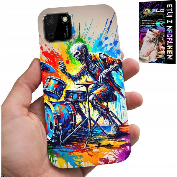 Custodia Per Huawei Y5P - Cover Scheletro Rock Drums Drums-image
