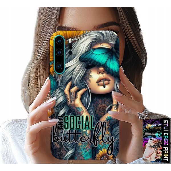 Custodia Per Huawei P30 Pro - Anti Social, Butterfly, Butterfly, Femminile-image