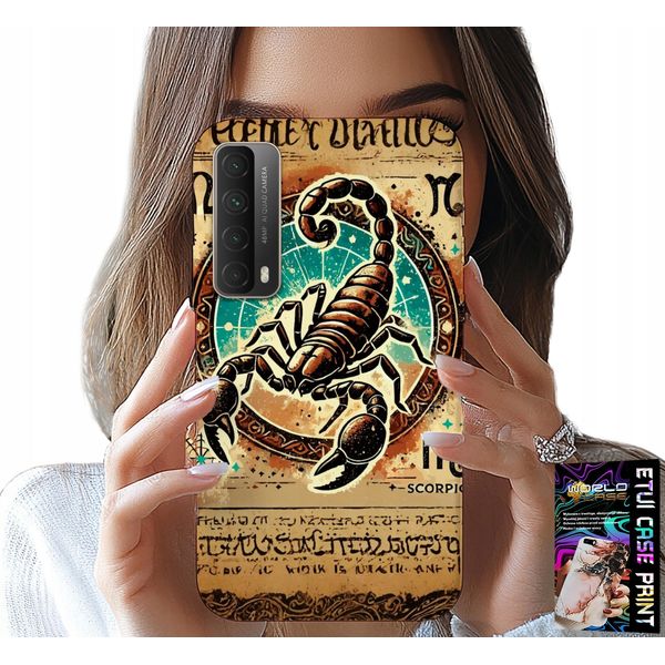 Custodia Per Huawei P Smart 2021 - Segno Zodiacale Scorpione Astronomia + Lamina-image