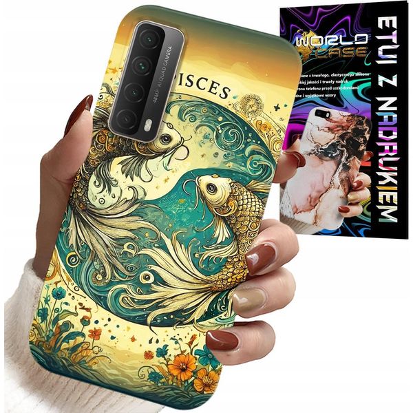 Custodia Per Huawei P Smart 2021 - Segno Zodiacale, Pesci Astronomia + Lamina-image