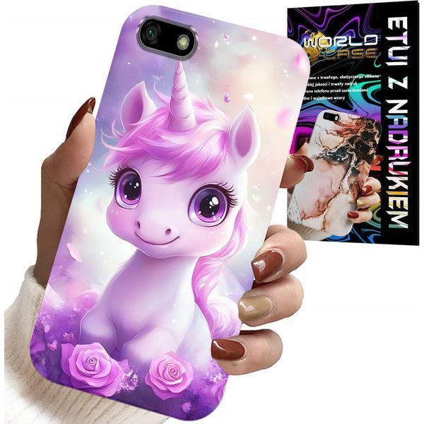 Custodia Per Huawei Y5 2018 - Simpatico Unicorno, Disegni Per Bambini Custodia-image