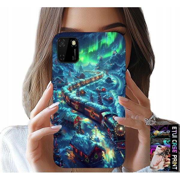 Custodia Per Huawei Y5P - Treno, Disegni Natalizi + Vetro-image